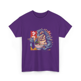 Kaiju Eating Ramen Monster Lover T-Shirt - Purple