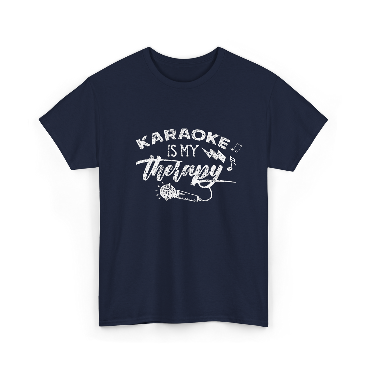 Karaoke Is My Therapy Karaoke T-Shirt - Navy