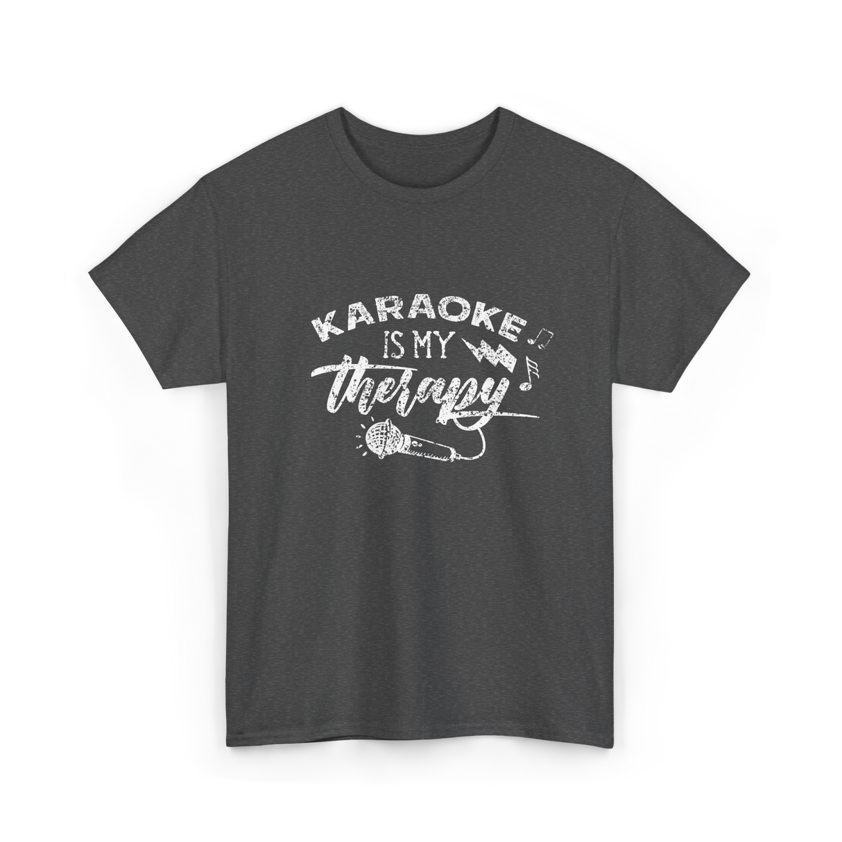 Karaoke Is My Therapy Karaoke T-Shirt - Dark Heather