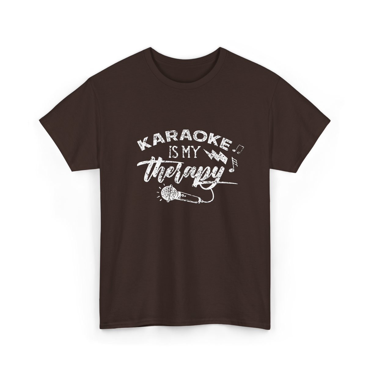 Karaoke Is My Therapy Karaoke T-Shirt - Dark Chocolate