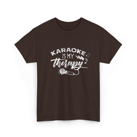 Karaoke Is My Therapy Karaoke T-Shirt - Dark Chocolate