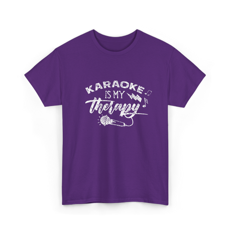 Karaoke Is My Therapy Karaoke T-Shirt - Purple