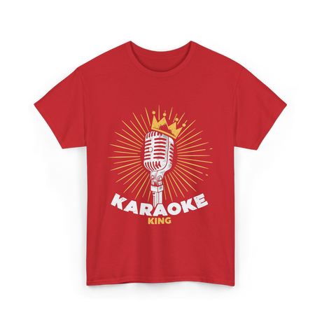 Karaoke King Singer Music T-Shirt - Red