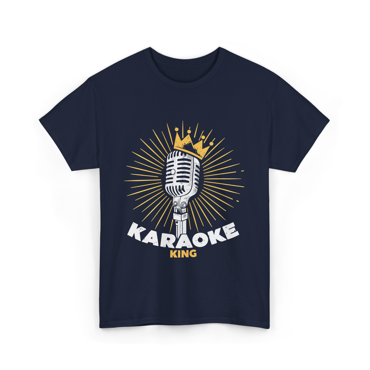 Karaoke King Singer Music T-Shirt - Navy