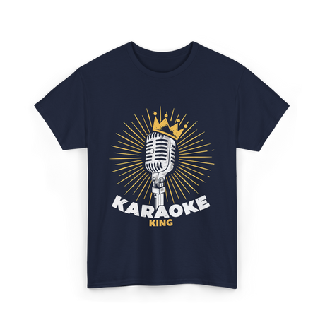 Karaoke King Singer Music T-Shirt - Navy