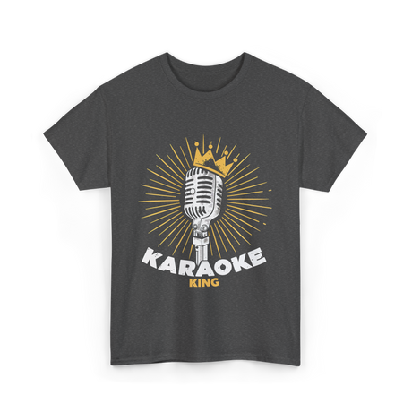 Karaoke King Singer Music T-Shirt - Dark Heather