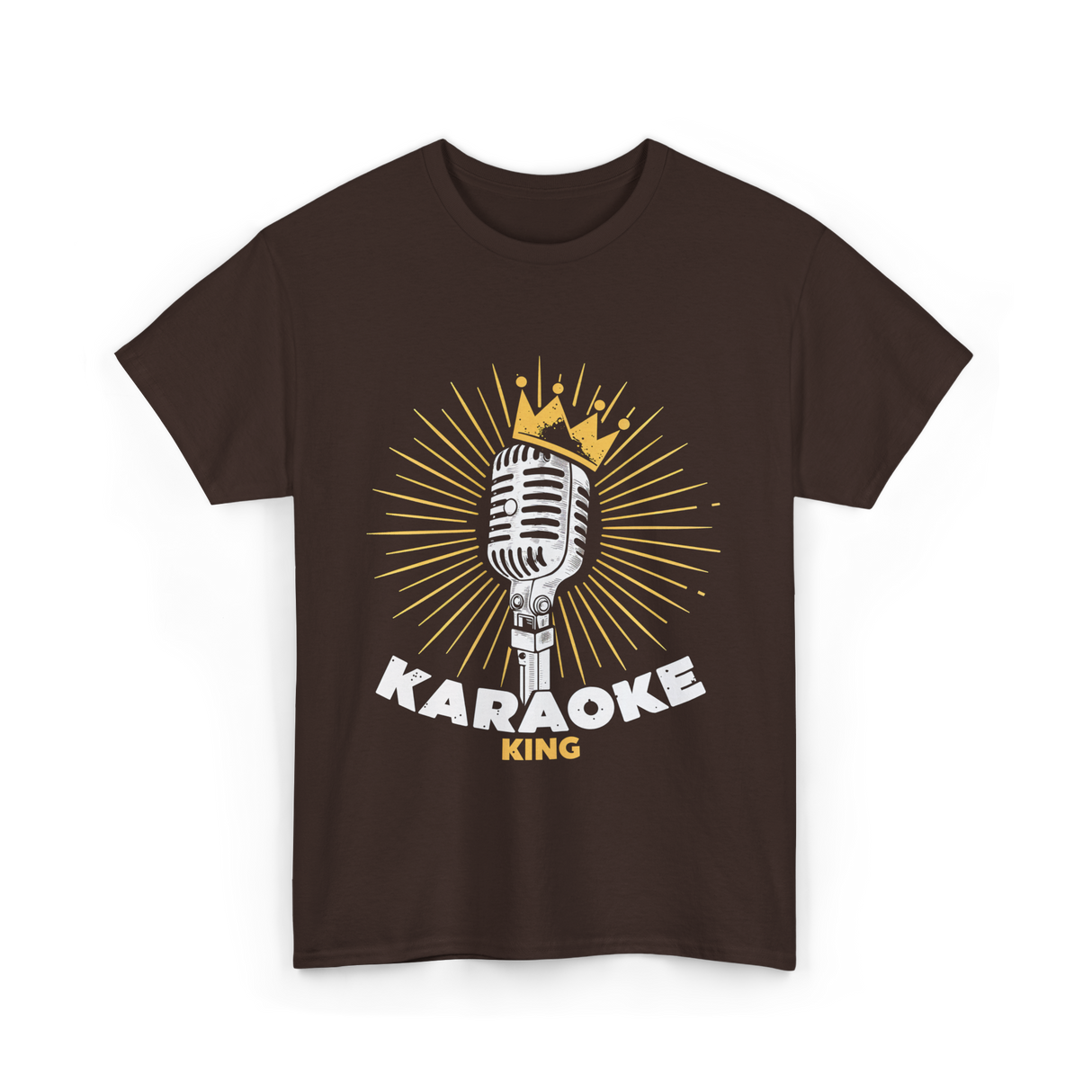 Karaoke King Singer Music T-Shirt - Dark Chocolate