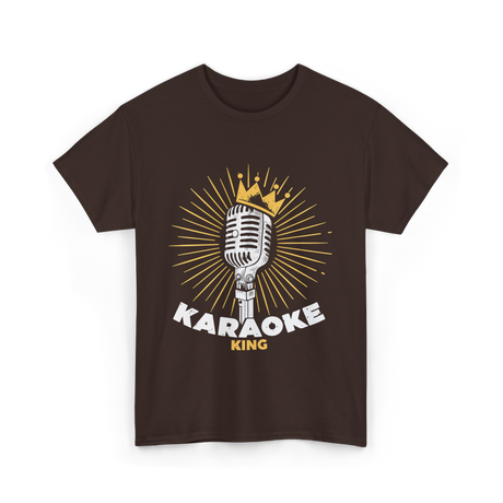 Karaoke King Singer Music T-Shirt - Dark Chocolate