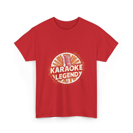 Karaoke Legend Karaoke Music T-Shirt - Red