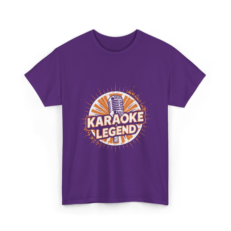 Karaoke Legend Karaoke Music T-Shirt - Purple