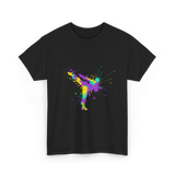 Karate Girl Splash Art Karate T-Shirt - Black