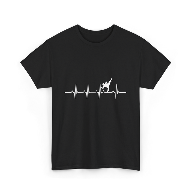 Karate Heartbeat Martial Arts T-Shirt - Black