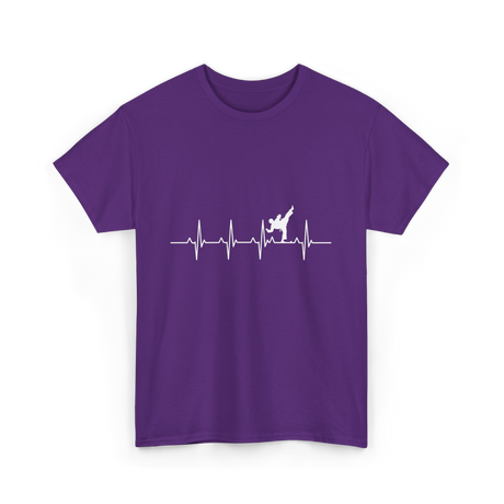 Karate Heartbeat Martial Arts T-Shirt - Purple