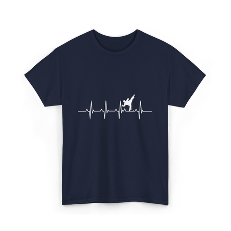 Karate Heartbeat Martial Arts T-Shirt - Navy