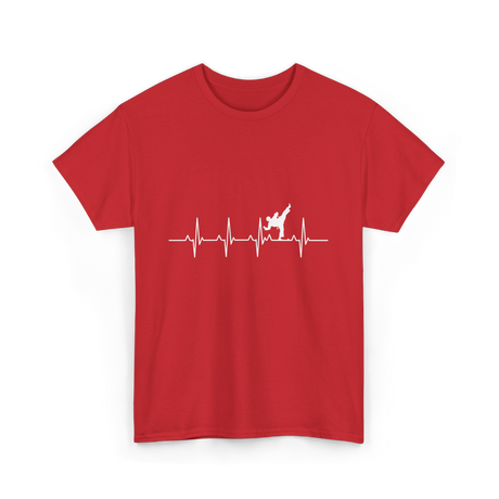 Karate Heartbeat Martial Arts T-Shirt - Red