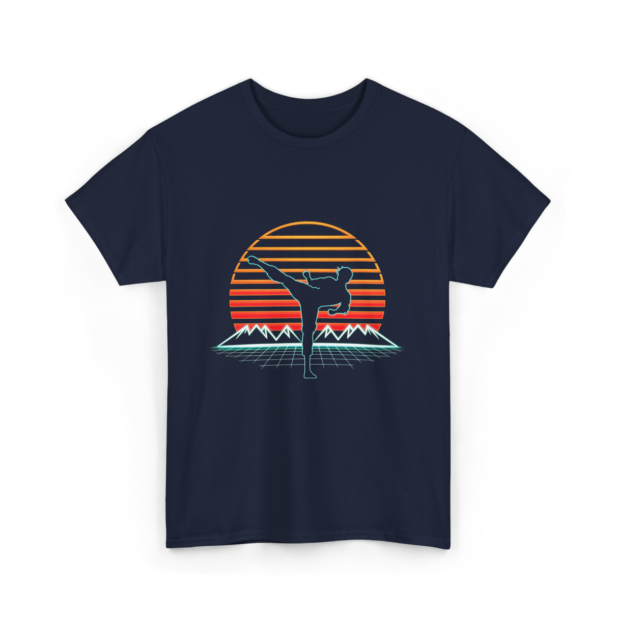 Karate Retro Style Karate T-Shirt - Navy