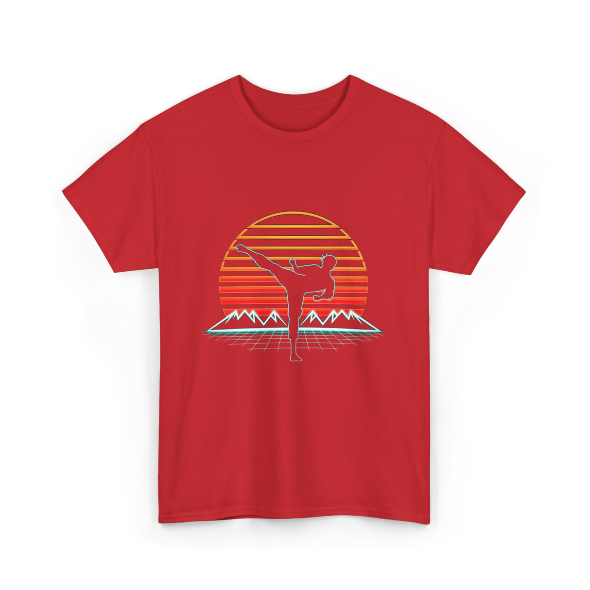 Karate Retro Style Karate T-Shirt - Red