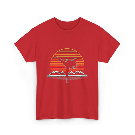 Karate Retro Style Karate T-Shirt - Red