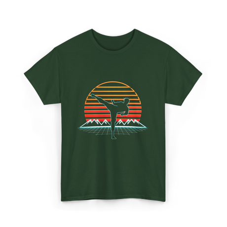 Karate Retro Style Karate T-Shirt - Forest Green