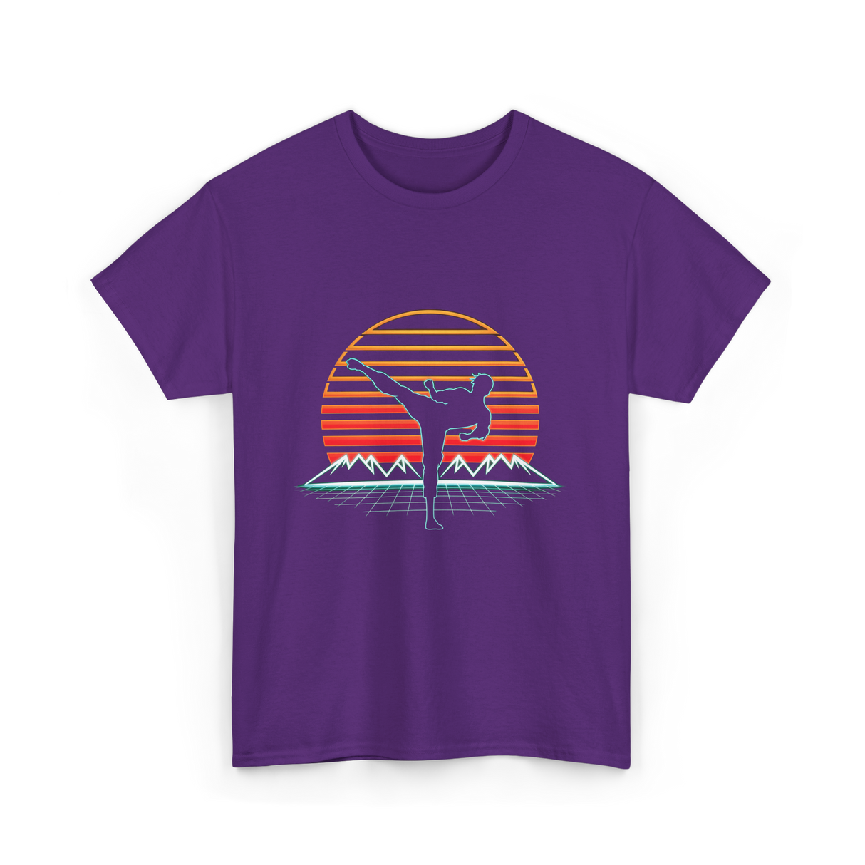 Karate Retro Style Karate T-Shirt - Purple