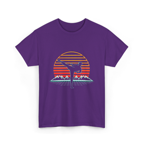 Karate Retro Style Karate T-Shirt - Purple