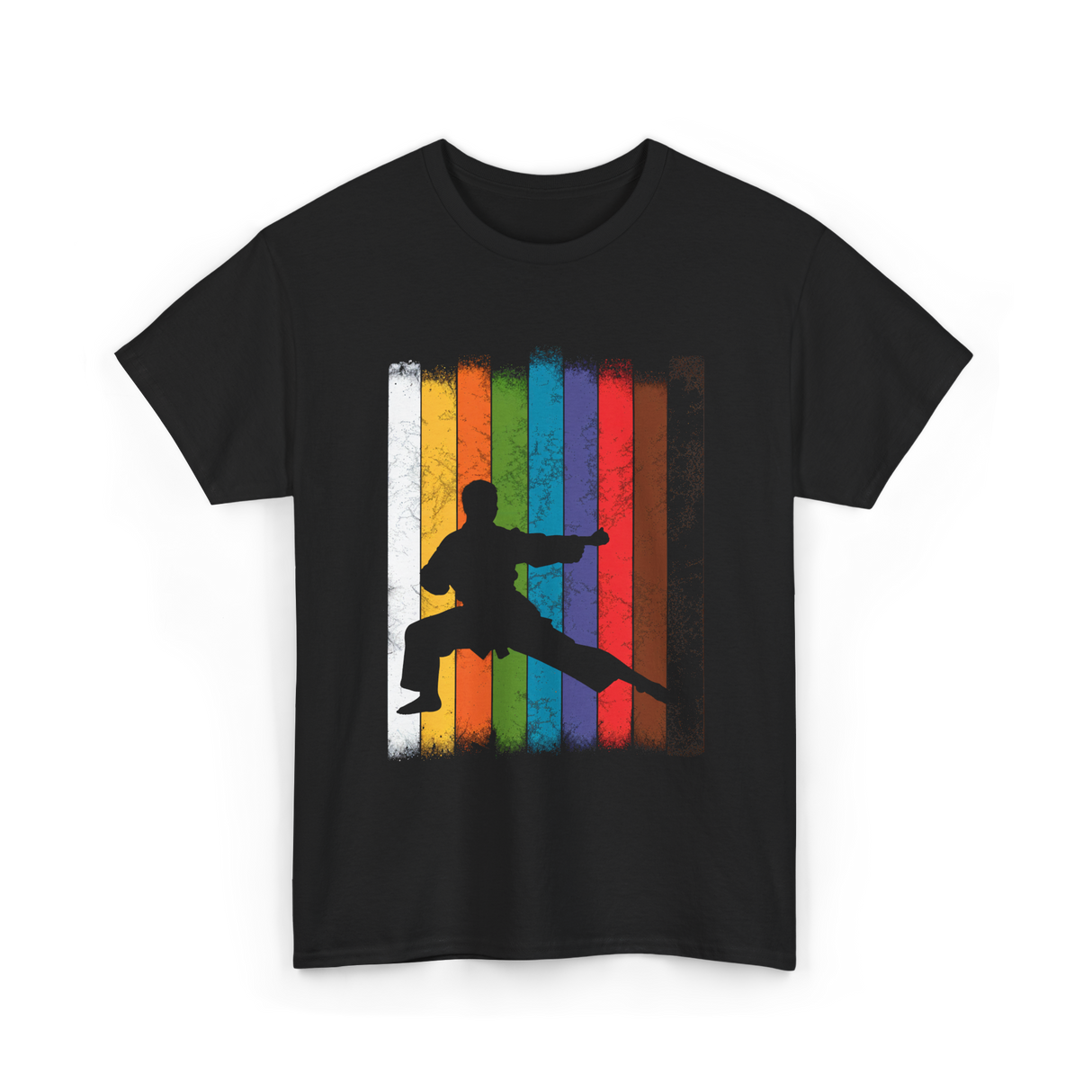 Karate Silhouette Martial Arts T-Shirt - Black