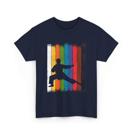 Karate Silhouette Martial Arts T-Shirt - Navy