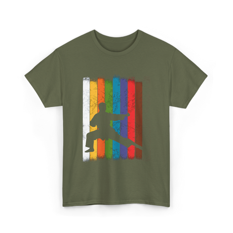 Karate Silhouette Martial Arts T-Shirt - Military Green