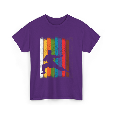 Karate Silhouette Martial Arts T-Shirt - Purple