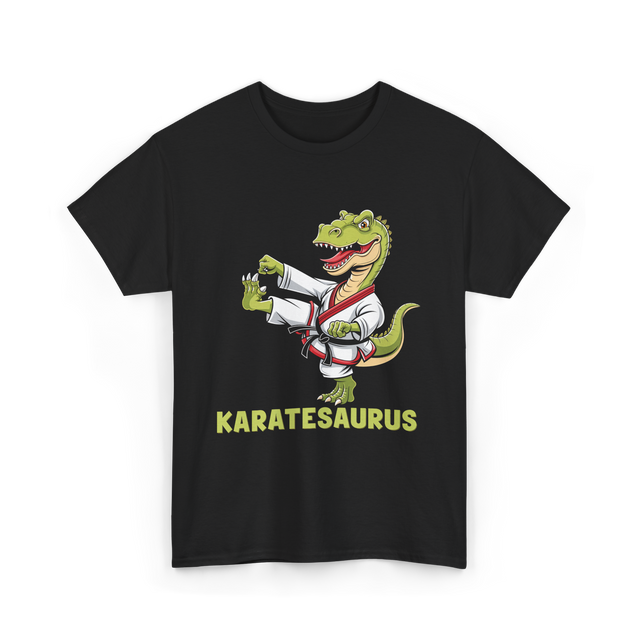 Karatesaurus Karate Dinosaur T-Shirt - Black