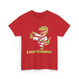 Karatesaurus Karate Dinosaur T-Shirt - Red