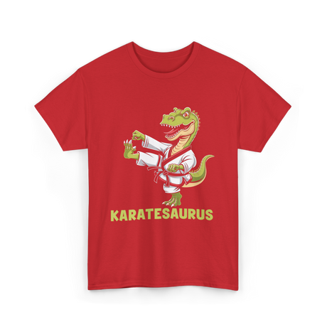 Karatesaurus Karate Dinosaur T-Shirt - Red