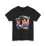 Kawaii Cat Japanese Art Cat T-Shirt - Black