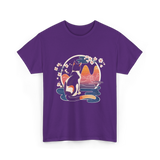 Kawaii Cat Japanese Art Cat T-Shirt - Purple