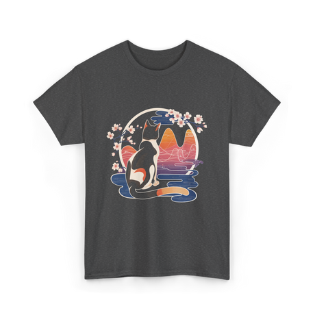 Kawaii Cat Japanese Art Cat T-Shirt - Dark Heather