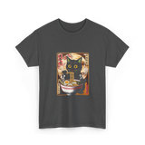 Kawaii Cat Ramen Anime Cat Lovers T-Shirt - Dark Heather