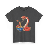 Kawaii Ramen Snake Art T-Shirt - Dark Heather