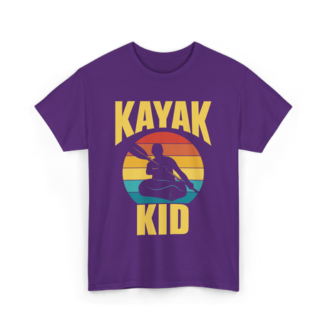 Kayak Kid Kayaking Adventure T-Shirt - Purple