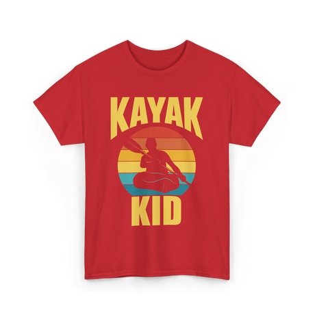 Kayak Kid Kayaking Adventure T-Shirt - Red