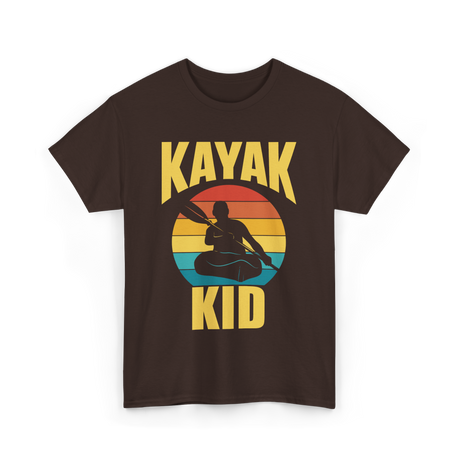 Kayak Kid Kayaking Adventure T-Shirt - Dark Chocolate