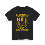 Keep Calm Fix It Guy Handyman T-Shirt - Black