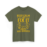 Keep Calm Fix It Guy Handyman T-Shirt - Military Green