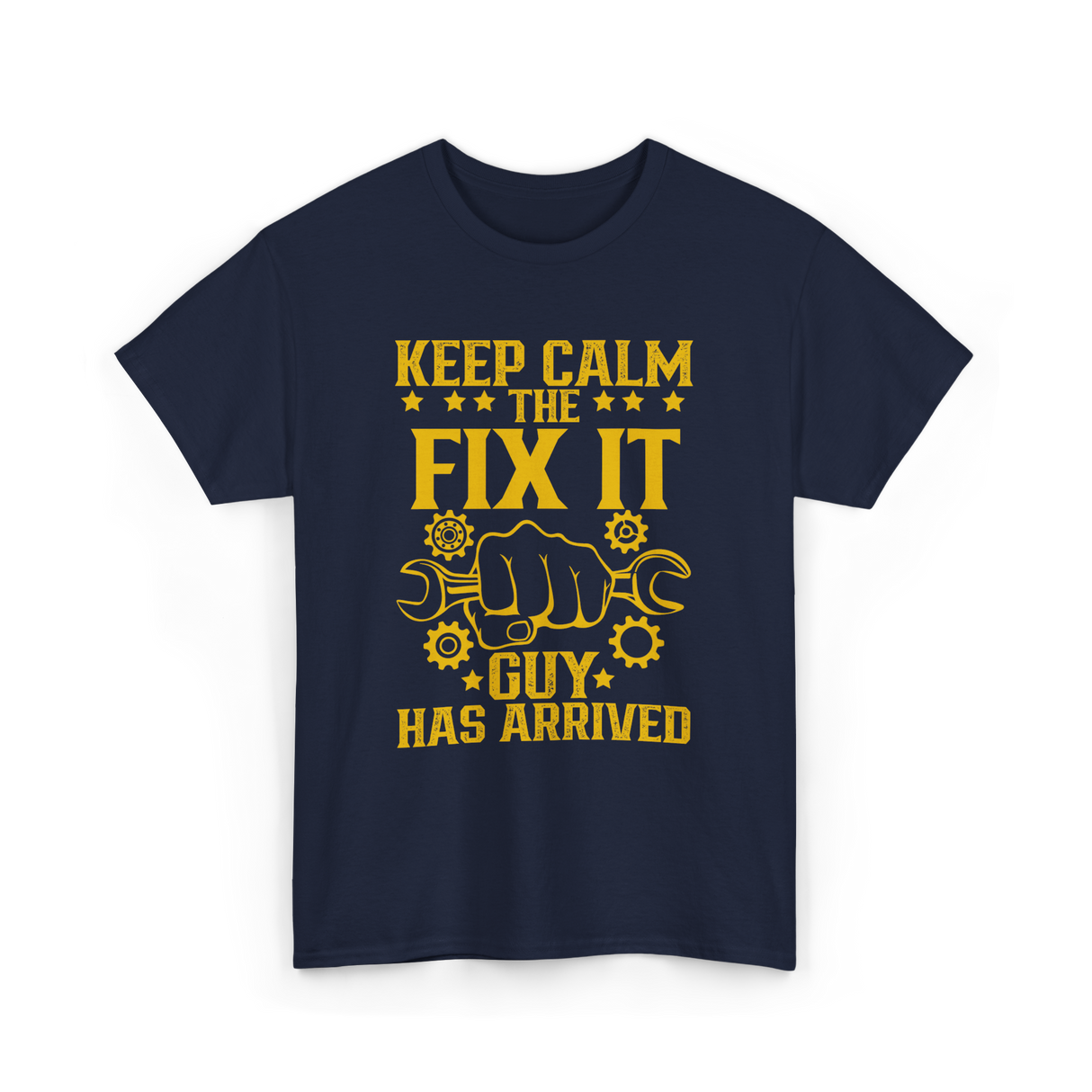 Keep Calm Fix It Guy Handyman T-Shirt - Navy