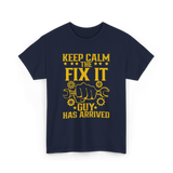 Keep Calm Fix It Guy Handyman T-Shirt - Navy