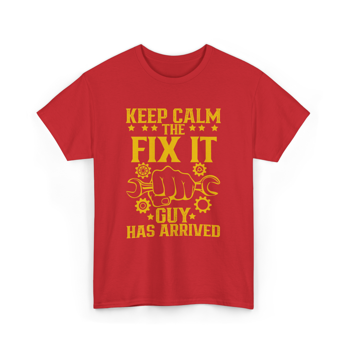 Keep Calm Fix It Guy Handyman T-Shirt - Red