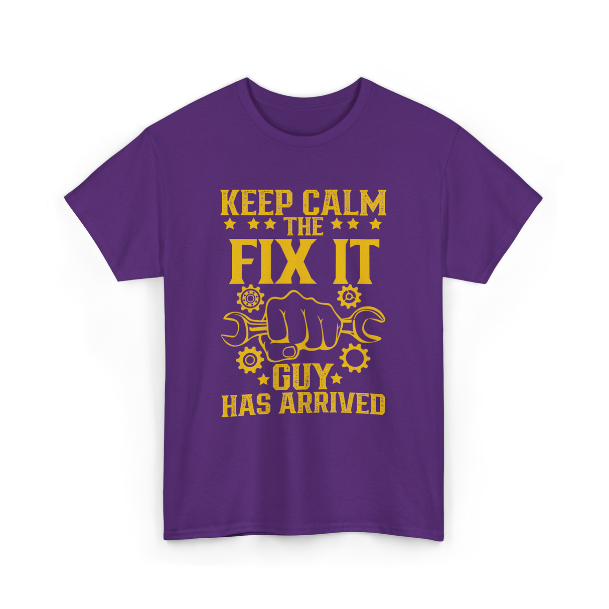 Keep Calm Fix It Guy Handyman T-Shirt - Purple