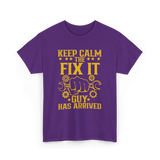 Keep Calm Fix It Guy Handyman T-Shirt - Purple