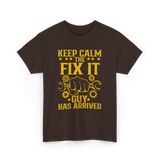 Keep Calm Fix It Guy Handyman T-Shirt - Dark Chocolate