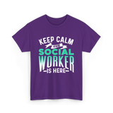 Keep Calm The Social Worker T-Shirt - Purple