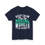 Keep Calm The Social Worker T-Shirt - Navy